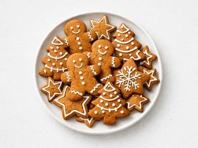 Classic Gingerbread Cookies with Royal Icing