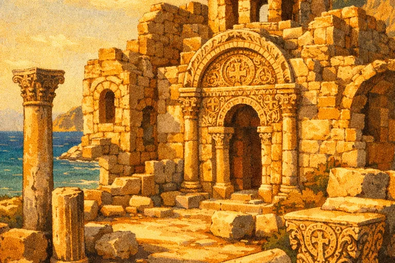 Ruins of the ancient church in Myra, Turkey, where Saint Nicholas served as bishop